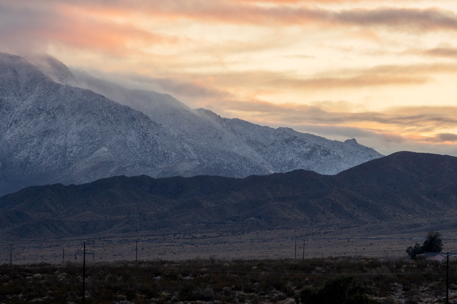 Photo of mountain sunset in Desert Hot Springs California by Carl Vervisch