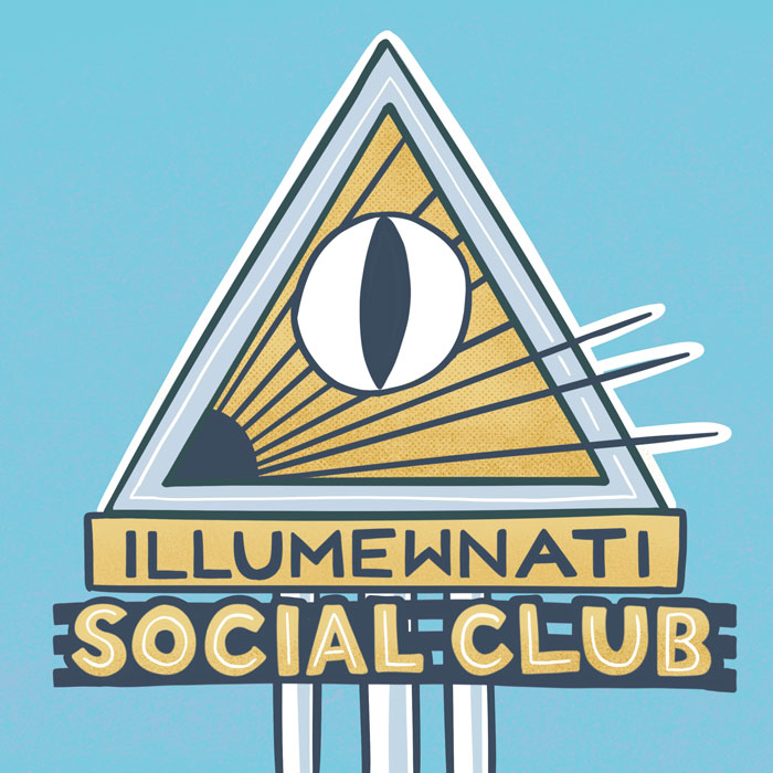 Sign Art for Illumewnati Social Club by Carl Vervisch