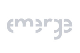 Dynamic logo for an art exhibit called Emerge