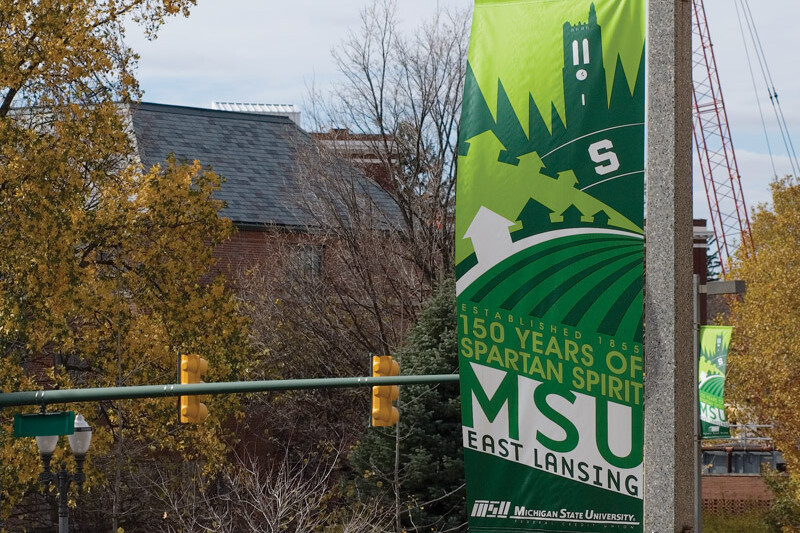 Michigan State University 150 Years Banner